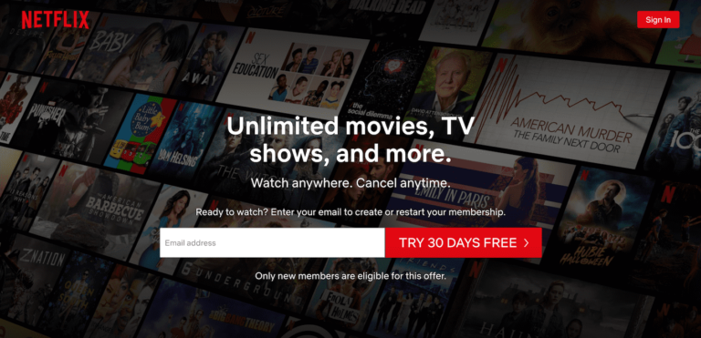 5 tips you can learn from Netflix landing page - UX Estonia